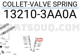Nissan 132103AA0A COLLET-VALVE SPRING