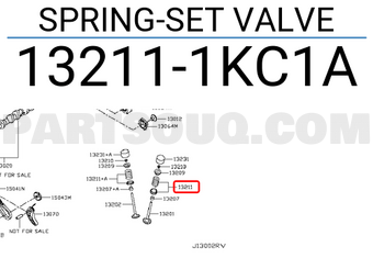 Nissan 132111KC1A SPRING-SET VALVE