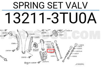 Nissan 132113TU0A SPRING SET VALV