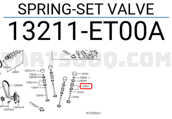 Nissan 13211ET00A SPRING-SET VALVE