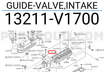 Nissan 13211V1700 GUIDE-VALVE,INTAKE