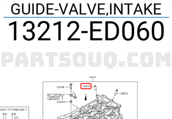 Nissan 13212ED060 GUIDE-VALVE,INTAKE