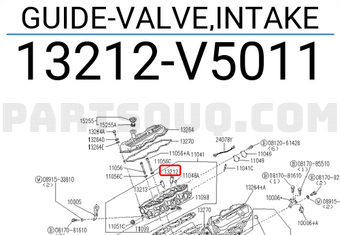 Nissan 13212V5011 GUIDE-VALVE,INTAKE