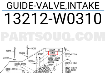 Nissan 13212W0310 GUIDE-VALVE,INTAKE