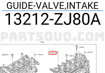 Nissan 13212ZJ80A GUIDE-VALVE,INTAKE