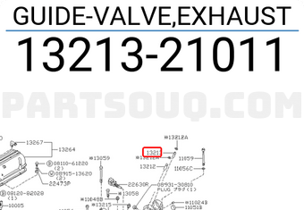 Nissan 1321321011 GUIDE-VALVE,EXHAUST