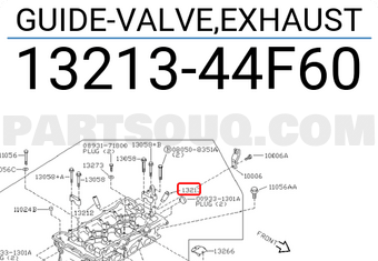 Nissan 1321344F60 GUIDE-VALVE,EXHAUST