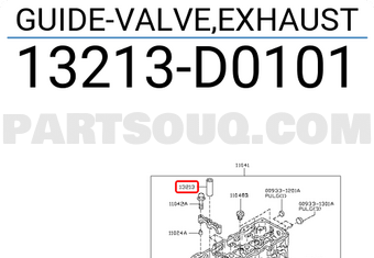 Nissan 13213D0101 GUIDE-VALVE,EXHAUST