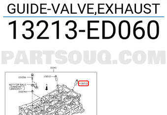 Nissan 13213ED060 GUIDE-VALVE,EXHAUST