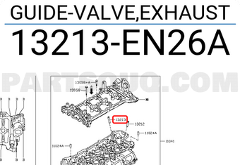 Nissan 13213EN26A GUIDE-VALVE,EXHAUST