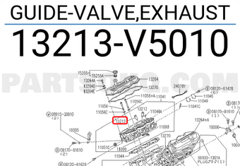 Nissan 13213V5010 GUIDE-VALVE,EXHAUST