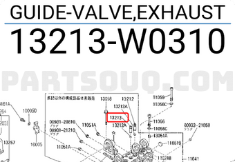 Nissan 13213W0310 GUIDE-VALVE,EXHAUST