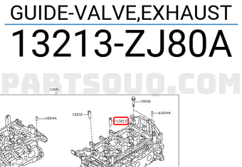 Nissan 13213ZJ80A GUIDE-VALVE,EXHAUST