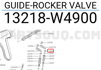 Nissan 13218W4900 GUIDE-ROCKER VALVE