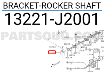 Nissan 13221J2001 BRACKET-ROCKER SHAFT