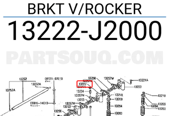 Nissan 13222J2000 BRKT V/ROCKER