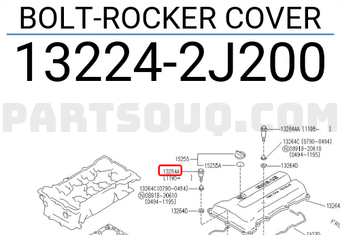 Nissan 132242J200 BOLT-ROCKER COVER