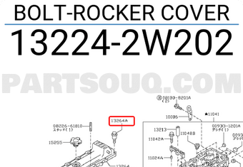 Nissan 132242W202 BOLT-ROCKER COVER