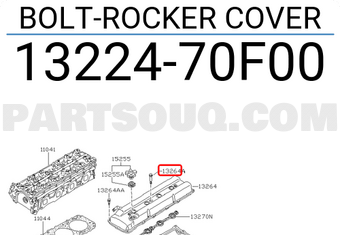 Nissan 1322470F00 BOLT-ROCKER COVER