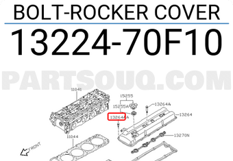Nissan 1322470F10 BOLT-ROCKER COVER