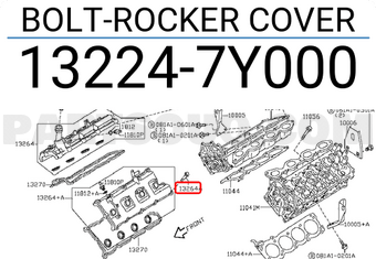 Nissan 132247Y000 BOLT-ROCKER COVER
