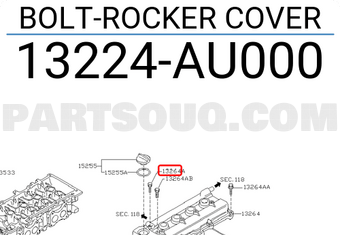 Nissan 13224AU000 BOLT-ROCKER COVER