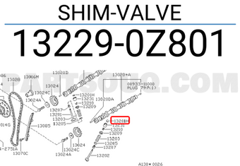 Nissan 132290Z801 SHIM-VALVE