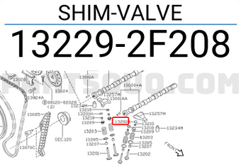 Nissan 132292F208 SHIM-VALVE