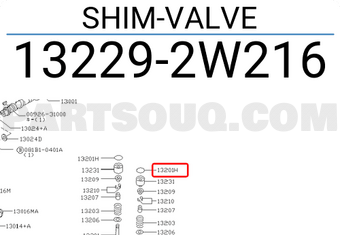 Nissan 132292W216 SHIM-VALVE