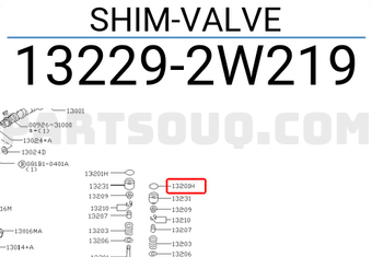 Nissan 132292W219 SHIM-VALVE