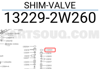 Nissan 132292W260 SHIM-VALVE