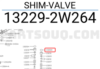 Nissan 132292W264 SHIM-VALVE