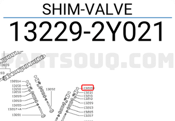 Nissan 132292Y021 SHIM-VALVE