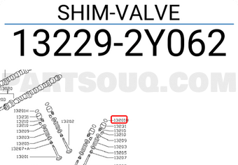Nissan 132292Y062 SHIM-VALVE