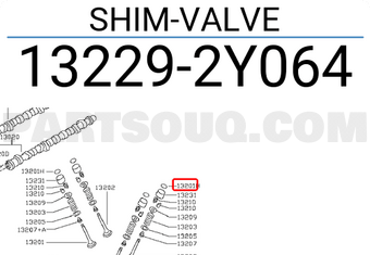 Nissan 132292Y064 SHIM-VALVE