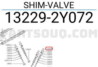 Nissan 132292Y072 SHIM-VALVE
