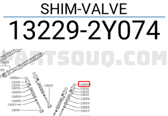 Nissan 132292Y074 SHIM-VALVE