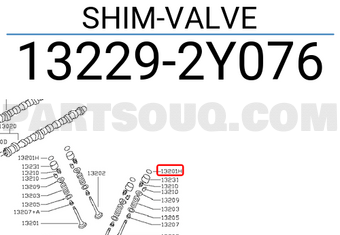 Nissan 132292Y076 SHIM-VALVE