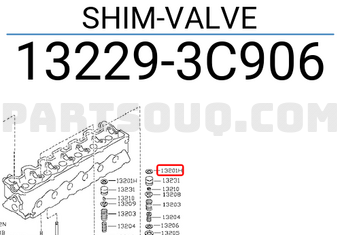 Nissan 132293C906 SHIM-VALVE