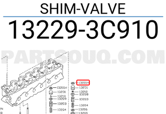 Nissan 132293C910 SHIM-VALVE