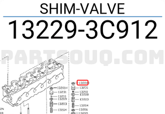 Nissan 132293C912 SHIM-VALVE