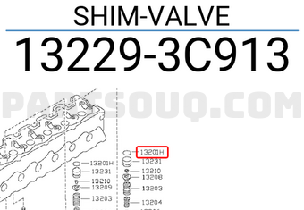 Nissan 132293C913 SHIM-VALVE