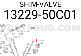 Nissan 1322950C01 SHIM-VALVE