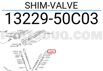 Nissan 1322950C03 SHIM-VALVE