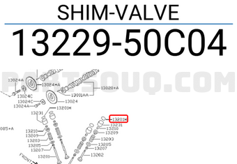 Nissan 1322950C04 SHIM-VALVE