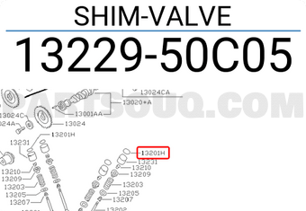 Nissan 1322950C05 SHIM-VALVE