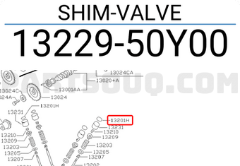 Nissan 1322950Y00 SHIM-VALVE