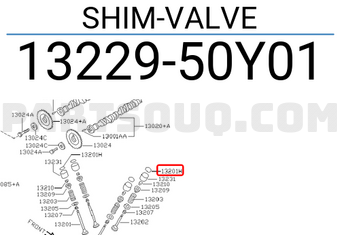 Nissan 1322950Y01 SHIM-VALVE