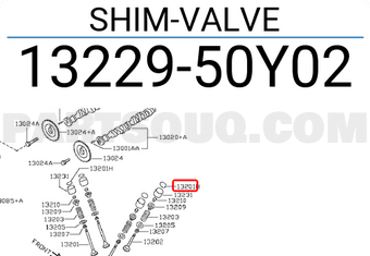 Nissan 1322950Y02 SHIM-VALVE
