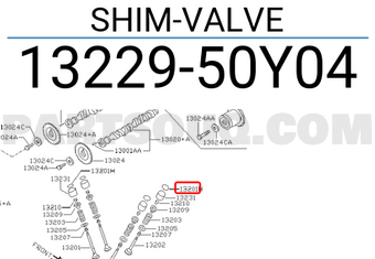 Nissan 1322950Y04 SHIM-VALVE